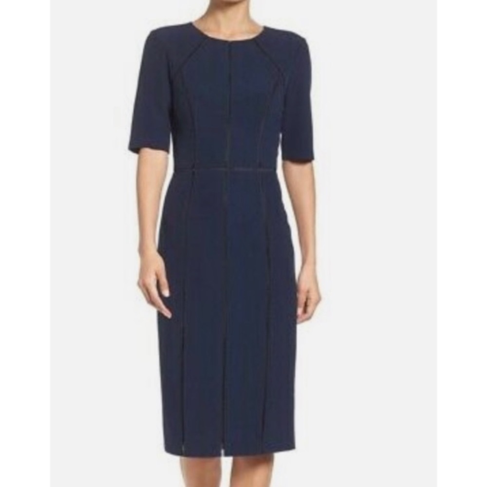 MAGGY LONDON Patriot Blue (Navy) dress fully lined NEW WITH TAG